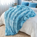 GONAAP Fuzzy Faux Fur Throw Blanket Twin Size Tie-dye Ocean Blue Super Soft Cozy Plush Fuzzy Shaggy Blanket for Couch Sofa Bed (Tie-dye Ocean Blue, Twin(60"x80")) by CozyNest Decor