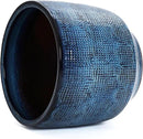 LuxenHome 15.5" Dia Large Ceramic Pots for Plants, Ocean Blue Glazed Planters for Outdoor Plants, Round Indoor Flower Pots with Drainage Hole and Rubber Plug for Home Garden Patio by CozyNest Decor