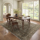 Washable 6x9 Area Rugs for Living Room, Boho Non-Slip Silicone Backing Large Rugs for Bedroom Dining Room Nursery Office, 0.3" Neutral Oriental Throw Carpet with 0.16" Cushioning Pad,Deep Brown/Multi by TinyTreasures Baby Boutique