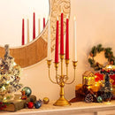 Sziqiqi Gold Candlestick Holder Candelabra - Taper Candle Holders for Wedding Centerpiece 5-Arms Candle Stick Stands for Candlelight Dinner Table Christmas Mantel Festivals by CozyNest Decor
