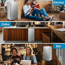Commercial Ice Maker Machine 120 LBS/24H, 60 LBS Cold Preservation Bin for 4-6 H, Freestanding Undercounter Ice Maker Stainless Steel, 40 Ice Trays Built-in Ice Machine for Restaurant Bar Kitchen Cafe by CozyNest Decor