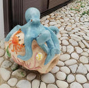 Octopus Statues Gutter Downspout Extension Statues Garden Decoration,Resin Statue Outdoor Decor,Animal Downspout Diverter,Decorative Gutter Extension,3"×4" Downspout Extender Diverter Splash Block by GreenHaven Gardens