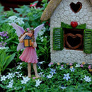 Fairy Garden House Kit – Complete with Accessories, House 7” High with Door That Opens & Fairies for Outdoor Gardens – 4 Pieces by GreenHaven Gardens