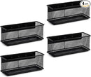 6.29'' × 2.28'' × 2.48 Black Magnetic Basket for Refrigerator Magnetic Organizer Holder Locker Organizer for Home Office Accessories Magnetic Basket for Whiteboard,Set of 4 by CozyNest Decor