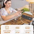 SUPERJARE 70 Inch Console Table with Outlets and USB-C Port, Extra Long Behind Couch Sofa Table with X-Shaped Design, Narrow for Entryway, Living Room, Metal Frame, Wooden Top, Rustic Brown by CozyNest Decor