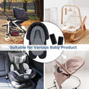 COOLBEBE New Babybody Support & Strap Covers Set for Newborn Infant Toddler- Extra Soft Stroller Cushion Pads Car Seat Insert, Perfect for Carseats, Strollers, Swings, Black by TinyTreasures Baby Boutique