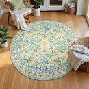 Wonnitar Washable Floral Round Rug, 6ft Sage Green Round Area Rugs for Bedroom Nursery, Boho Non-Slip Indoor Large Circle Carpets for Dining Room Living Room Kids Playroom by TinyTreasures Baby Boutique