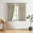 Vision Home Sand Pinch Pleated Full Blackout Curtains Linen Blended Room Darkening Window Curtains 63 inch for Living Room Bedroom Thermal Insulated Pinch Pleat Drapes with Hooks 2 Panel 40" Wx63 L by CozyNest Decor