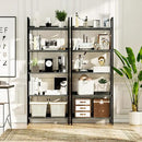 NUMENN Bookshelf, 5 Tier Bookshelves, Home Office Bookcase Shelf Storage Organizer, Free Standing Storage Shelving Unit for Bedroom, Living Room and Home Office, Dark Grey by CozyNest Decor
