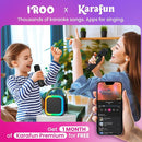 IROO Mini Karaoke Machine for Kids, 2025 TOP Toys Birthday Gifts Ideas for Girls Ages 4, 5, 6, 7, 8, 9, 10, 12+ Years Old, Portable MP3 Player with 2 Wireless Mics for Party by TinyTreasures Baby Boutique