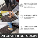 Yimobra Welcome Door Mat Outdoor Indoor, Non Slip Front Doormats, Heavy Duty Rubber Backing, Low-Profile Entrance Mat, Absorbent Resist Dirt, Easy Clean Patio Garage Floor Mats, 29.5 x 17, Brown by CozyNest Decor