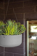 Veradek Mason Series Hanging Kona Planter - Round Planter for Outdoor Balcony/Patio | Made from Plastic-Stone Composite with Hanging Attachment | Modern Décor for, Flowers, Succulents, Small Plants by GreenHaven Gardens