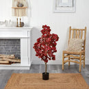 Nearly Natural 4ft. Autumn Pomegranate Artificial Tree by CozyNest Decor