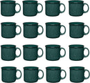 Set of 16 Ceramic Campfire Mugs – 15 Oz, Green – Coffee & Tea Cups for Home, Work, Travel, Camping – Customizable, Great for DIY, Events, Companies by CozyNest Decor
