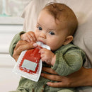 Infantino Reusable Squeeze Pouches for Homemade Baby Food, 3.5 oz, Pack of 25 - BPA, PVC, and Phthalate-Free, Freezer-Safe, with Clear Window and Labeling Space by TinyTreasures Baby Boutique