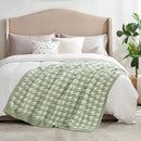 Snuggle Sac Houndstooth Throw Blanket for Couch, Reversible Super Soft Warm Blankets Cozy Knit Fuzzy Plush Lightweight Throws for Sofa, Bed, Camping, Green,50x60 inches by TinyTreasures Baby Boutique