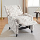 UIXE Recliner Chair, Fabric Upholstered Armchair Pushback Accent Chair for Living Room, Floral Rivet Trim Club Chair Home Theater Single Sofa Reading Seat - Beige Pattern by CozyNest Decor