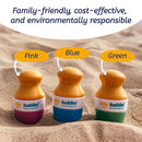 Solar Buddies Sunscreen Applicator - Single Blue - Refillable Roll on Sponge Sunscreen, Suncream & Lotion Applicator For Kids, Adults & Families - Holds 3.4fl oz, Perfect Size for Travel by TinyTreasures Baby Boutique