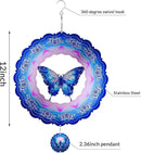 Butterfly Wind Spinners Outdoor,12 Inch Butterfly Gifts for Women Mom Grandma Wife,3D Butterflies Decorations Wind Spinners for Garden Yard Proch by CozyNest Decor