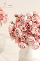 Floroom Ranunculus Artificial Flowers 18 Pcs Dusty Rose Faux Silk Mini Ranunculus Bulk Fake Wedding Filler Flowers for DIY Bouquets, Centerpieces, Bridal Shower Decorations & Arrangements by CozyNest Decor