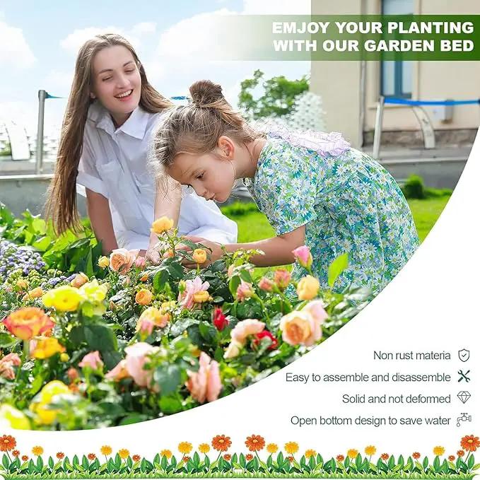 Land Guard 12×4×1ft Galvanized Raised Garden Bed Kit for Vegetables 2 Pack, Galvanized Super Large Metal Planter Raised Garden Boxes Outdoor (Gray), photo 5 of 6
