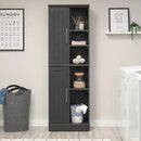 Sauder HomePlus Multi-Room Storage Cabinet with Adjustable Shelves and Door Positioning, Kitchen Laundry Bathroom Pantry Storage Cabinet, in Raven Oak Finish by CozyNest Decor