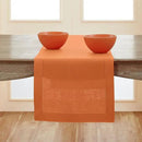 Solino Home Linen Hemstitch Table Runner 108 Inches Long - 100% Pure Linen Pumpkin Table Runner 14 x 108 Inch for Fall, Autumn, Halloween, Thanksgiving - Classic Hemstitch by CozyNest Decor