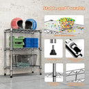 750 lbs 3 Tier Shelf Metal Storage Shelves Wire Rack Closet Organizers with PP Board for Garage Kitchen Bathroom Laundry Chrome 11.8" D x 21.7" W x 28.6" H by CozyNest Decor