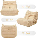 Bean Bag Chairs for Adults Giant Bean Bag Chair Memory Foam BeanBag Chair Big Bean Bag Sofa with Filler Faux Fur Fireside Beanbags Lazy Sofa for Living Room Bedroom Dorm Office (Khaki Teddy) by CozyNest Decor