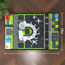 Play Rug for Playroom 59"x39" Airport Carpet for Kids Bedroom with Combined City Road Traffic System Aircraft Runway Playmat Rugs Carpet Non-Slip Washable Area Mat by TinyTreasures Baby Boutique