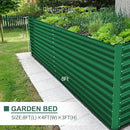 Land Guard 8x4x3ft Rectangular Galvanized Raised Garden Beds, Large-Capacity Metal Planter Box Outdoor, Durable Deep Raised Garden Bed 3ft Tall, Raised Beds for Gardening Vegetables, Forest Green by CozyNest Decor