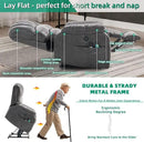 VIVIJASON Large Dual OKIN Motor Lay Flat Sleeper Lift Recliner Chair with Heat & Massage for Elderly, Infinite Position Electric Power Recliner with 2 Remote Controls, Side Pockets & USB Ports, Gray by CozyNest Decor