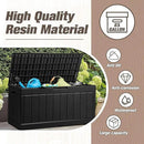 JUMMICO 83 Gallon Outdoor Deck Box Large Resin Storage Box for Patio Furniture Cushions and Garden Tools (Black) by CozyNest Decor
