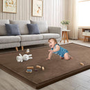 Baby Play Mat for Floor Tummy Time Mat Nursery Muscle Area Playroom Rug Tatami 79"x138" Memory Foam 1.3" Thick Crawling For Babies,Toddlers, Infants, Kids,Floor,Coffee by TinyTreasures Baby Boutique