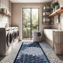 Beverly Rug Outdoor Runner Rug 2x7 Modern Floral Tropical Area Rugs for Indoor and Outdoor Patio Easy to Clean Non Shedding Living Room Porch Garden Washable Outside Carpet (2 x 7 Navy Blue) by CozyNest Decor