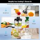 Immersion Blender RPM 16000±10% Scratch Resistant Hand Blender,15 Speed and Turbo Mode Hand Mixer, 3-in-1 Heavy Duty Copper Motor Stainless Steel Smart Stick with Egg Beaters and Chopper by TinyTreasures Baby Boutique
