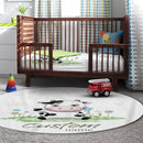 Personalized Baby Crib Bedding Set, 5-Piece Cows Design Baby Crib Sets with Custom Name, Toddler Double Layer Blanket Fitted Sheets Changing Pad Cover Rug Wall Art Set, Charming Nursery Decor by TinyTreasures Baby Boutique