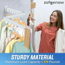 Clothes Drying Rack Wall Mounted Foldable, Retractable & Collapsible(Tri-Fold) Space-Saving Laundry Drying Rack for Indoor & Outdoor Use - Laundry Rooms, Bathroom & Balconies (White) by CozyNest Decor