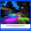 Barrina 36 LEDs Landscape Solar Spotlights, WRGB Solar Powered Dusk-to-Dawn Outdoor Garden Lights, 360° Horizontal Adjustable Spotlights for Garden Yard Patio Driveway Porch, 4 Packs by GreenHaven Gardens