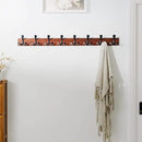 SKOLOO 43-Inch Cherry Wood Coat Rack Wall Mount with 8 Triple Hooks - Ideal for Family Entrances, Classrooms, and Pet Supplies Storage - Perfect Coat Hooks for Wall by CozyNest Decor