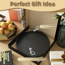 13" Lazy Susan Turntable Organizer for Table Top, Round Wooden Lazy Susan for Cabinet Kitchen Decor Centerpieces Coffee Table, Storage Condiments Spices, Bathroom Vanity Tray for Soap, Black by CozyNest Decor