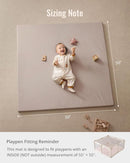 Blissful Diary Vegan Leather Baby Play Mat, 50x50 Thicken Foam Cushioned & Waterproof Playpen Mat for Infants and Toddlers, Stylish and Just Wipe-Clean Playmat for Baby Play on Floor, Taupe by TinyTreasures Baby Boutique