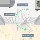 Ingenuity Decorative Extra Tall Baby Gate & Dog Gate, 28.5"-48" Wide, 36" Tall, Hardware or Pressure Mounted, Install on Top or Bottom of Stairs, Banister, or Doorway - White by TinyTreasures Baby Boutique