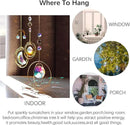 Set 3 Crystal Hanging Decorations - Sun & Moon Rainbow Crystal Suncatcher Window Car Hanging Prisms Ornament Pendant,Boho Love Wall Decoration,Home Garden Decor Gift by GreenHaven Gardens