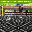 Outdoor Rug 6x9 ft Waterproof, Reversible Outdoor Plastic Straw Rug for Patios Clearance, Outdoor Area Rug Carpet RV Mat for Camping Backyard Deck Porch by GreenHaven Gardens