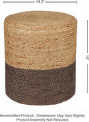 REDEARTH · Cylindrical Pouf Foot Stool Ottoman - Jute Braided Pouffe Poof Accent Sitting Footrest for The Living Room, Bedroom, Nursery, Patio, Lounge & Other Rooms (14.5”x14.5”x16”; Natural Acorn) by CozyNest Decor
