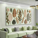 Boho Wall Art Chic Home Wall Art Modern Bohemian Feather Green Canvas Wall Art Decor For Apartment Dorm Living Room Bedroom Nursery Backdrop 20"W X 40"L Ready To Hanging by CozyNest Decor