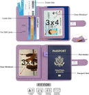 Melsbrinna Rfid Passport Holder for Travel women/Men, Cute Passport Wallet Rfid Blocking Card Slots, Rfid Passport Cover/CaseTravel Wallet, Passport Book Holder (1, Purple1) by TinyTreasures Baby Boutique