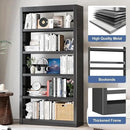Metal Bookshelf Adjustable - 61" Tall Black Bookcase, 5 Tier Book Shelf, Tooless Assembly Book Case, Modern Bookshelves and Bookcases for Home Office, Living Room, Bedroom, Library by CozyNest Decor