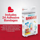 BioSwiss Bandages, Mermaid Shaped Self Adhesive Bandage, Latex Free Sterile Wound Care, Fun First Aid Kit Supplies for Kids, 24 Count by TinyTreasures Baby Boutique